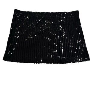 Mossimo Women's Mini skirt Size Small‎ Black Sequin Party/Cocktail